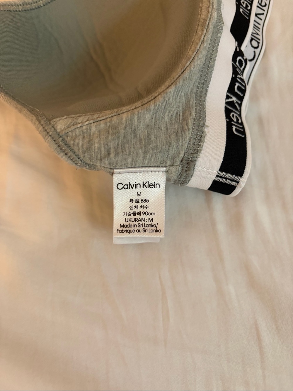 Calvin Klein Light Gray Racerback Wireless Bra - Picture 4 of 8